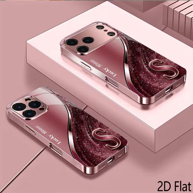 LitterS 2DFlat Для iPhone17 18 16 15 14 13 12 11 Pro Max XS XR 8 7Plus Чехол для телефона Ударопрочный Защитная задняя крышка