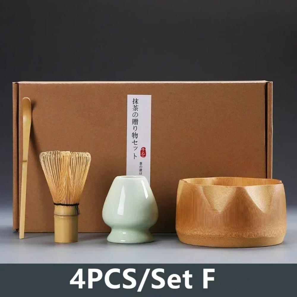 4/6 шт. Набор для чая матча ручной работы для дома, легко чистить, подставка для инструментов, миска, венчик, ложка, подарок, церемония, традиционные японские аксессуары