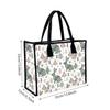 Cute Rabbit Pattern Canvas Tote Bag Daily Use Shopping Handbag Lightweight Portable Casual Carry Bag for Women