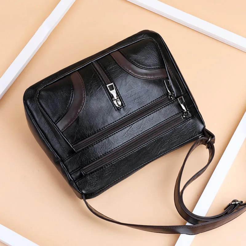 Многослойная женская сумка с текстурой овчины, модная сумка через плечо большой вместимости, женская сумка через плечо среднего возраста, материнские сумки