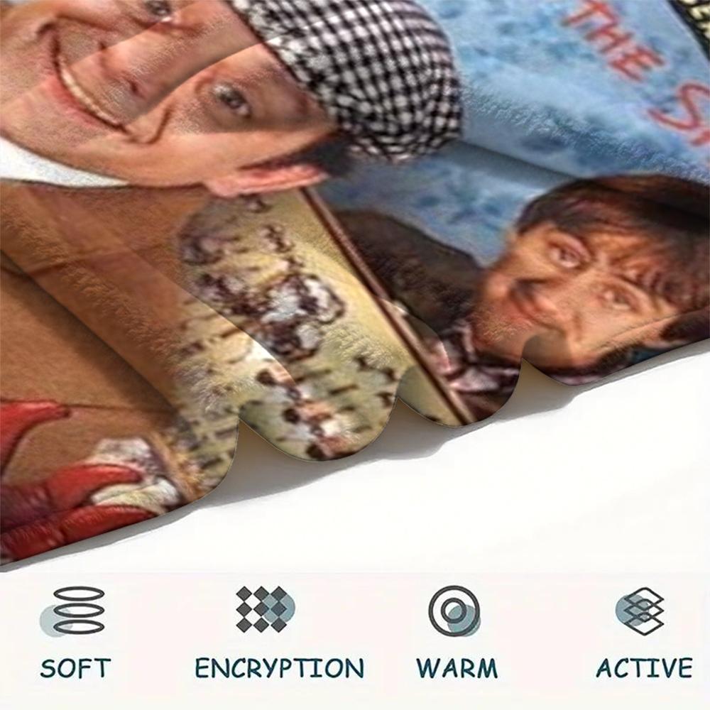1 шт. Фланелевое одеяло с принтом Fools&Horses, Высококачественное, Удобное для всех сезонов, Домашний декор, Тепло и уют, Идеально для рождественских подарков103