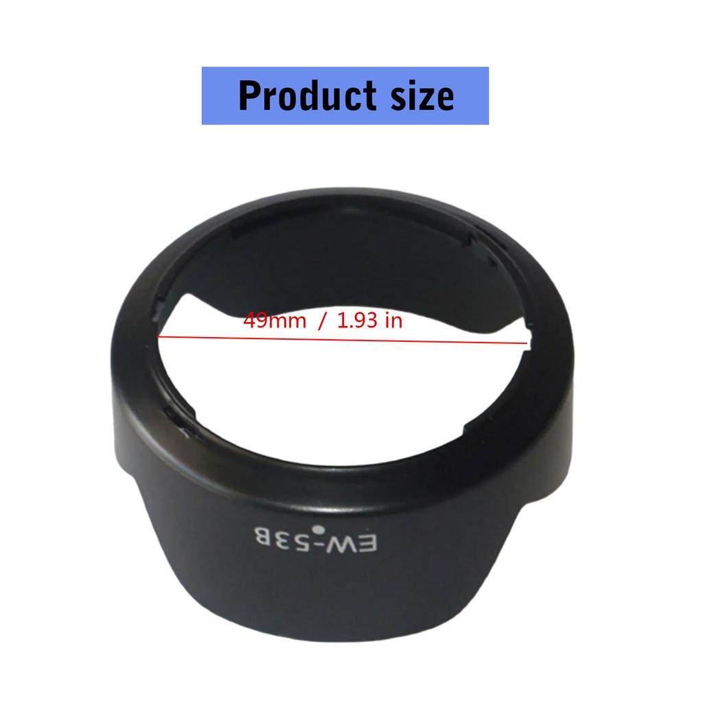 Professional Lens Hood EW-53B For Canon RF-S 10-18mm F4.5-6.3 IS STM Lens 49mm Snap On Camera Lens Shade Protector