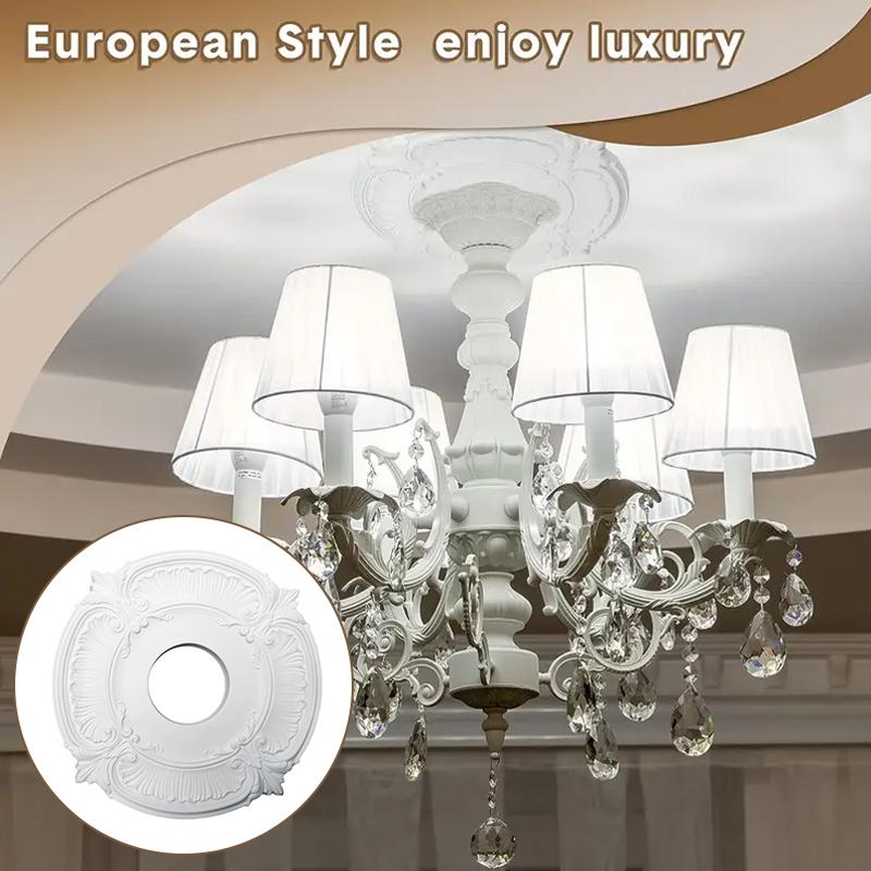 1шт декоративный потолочный вентилятор медальон круглая ПУ световая панель для светильников потолочные вентиляторы люстры 30см