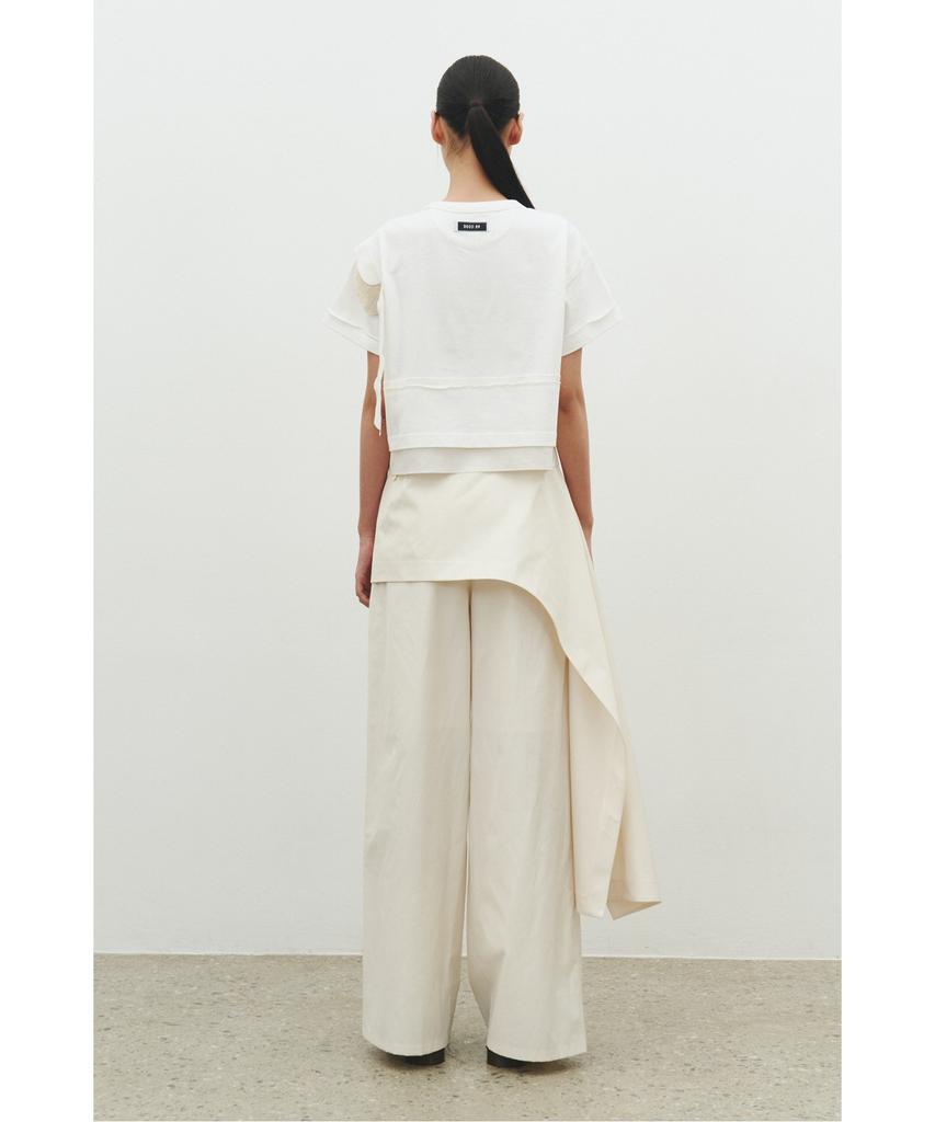 RECODE Interlining Patchwork Crop T-Shirt_Rqtam25528Whx