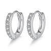 Women's Sweet Diamond Circle Earrings, Trendy S925 Silver Needle, High-Grade and Light Luxury Ear Buckles for a Tempting Look