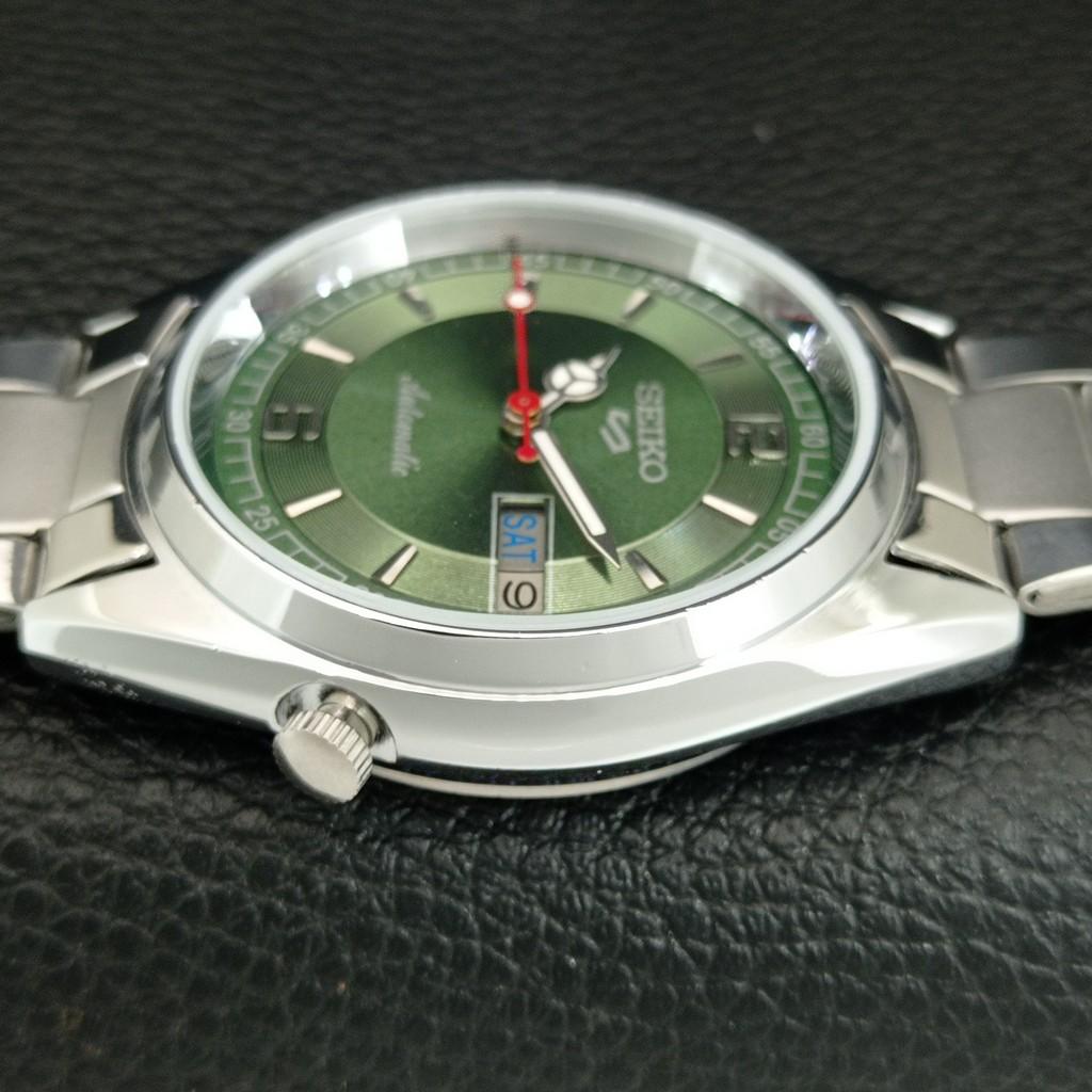 АВТОМАТИЧЕСКИЕ ВИНТАЖНЫЕ ОТРЕСТАВРИРОВАННЫЕ МУЖСКИЕ ЧАСЫ SEIKO 5 ЯПОНИЯ ЗЕЛЕНЫЙ ЦИФЕРБЛАТ a446167-1