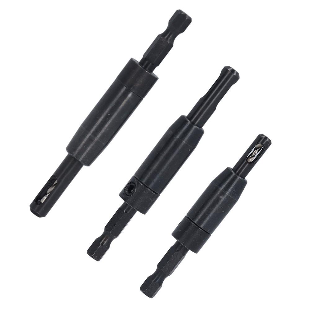 3 PCS Hex Shank Hinge Drill Bit Center Hinge Drill Bit Cabinet and Door Hinge Installation
