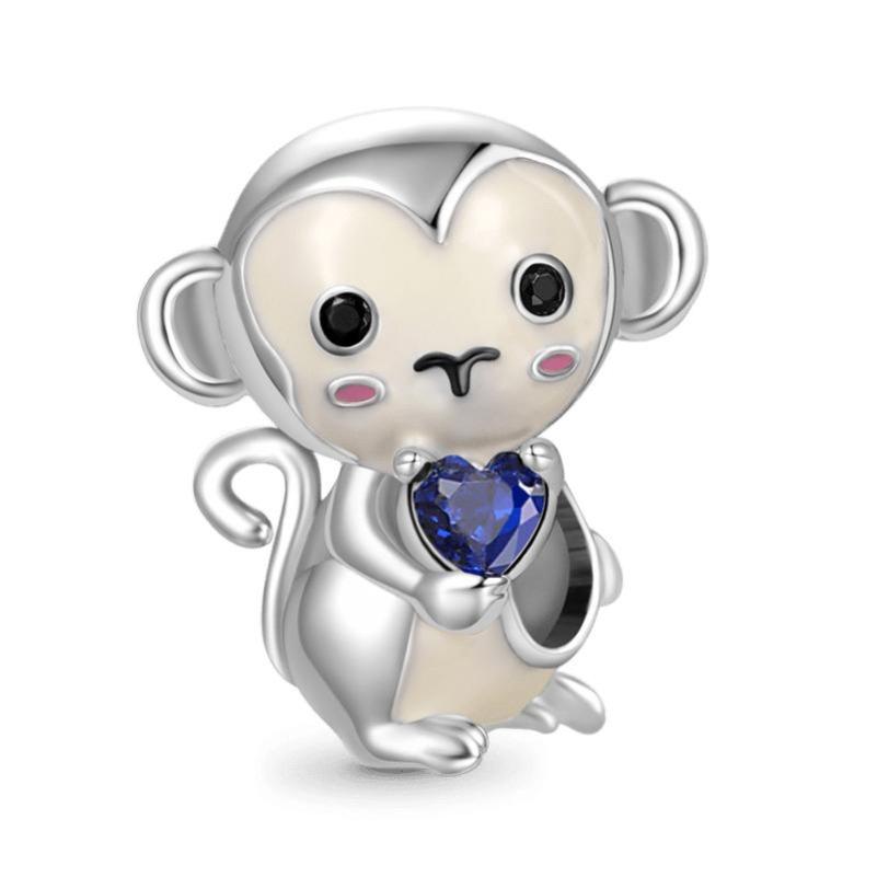 Новая Медная Милая Серия Домашних Животных Счастливый Кот Улитка Пингвин Обезьяна Шармы Подходят Для Оригинальной Ручной Цепочки DIY Изысканные Ювелирные Изделия Аксе