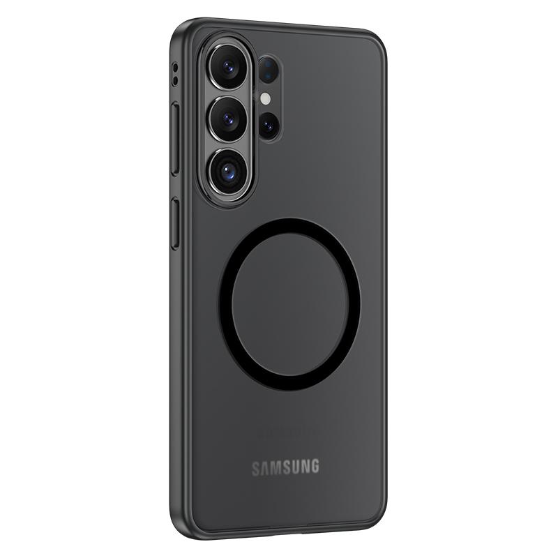 Полупрозрачный ударопрочный чехол для телефона Samsung Galaxy S26 Ultra Edge S25 FE, с магнитом для беспроводной зарядки, из ТПУ-пластика, задняя крышка