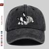pc Unisex Cute Pug Pattern Print Baseball Cap Home Casual Decoration Papa Hat Trucker Sun Hat Washed Buckle Adjustable Headwear