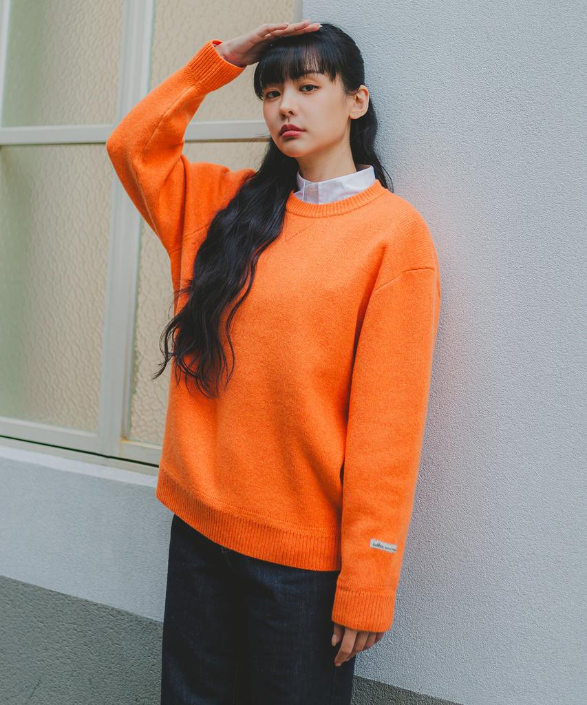 BAKKEN Soft Wool Round Knit Bk8937_Orange