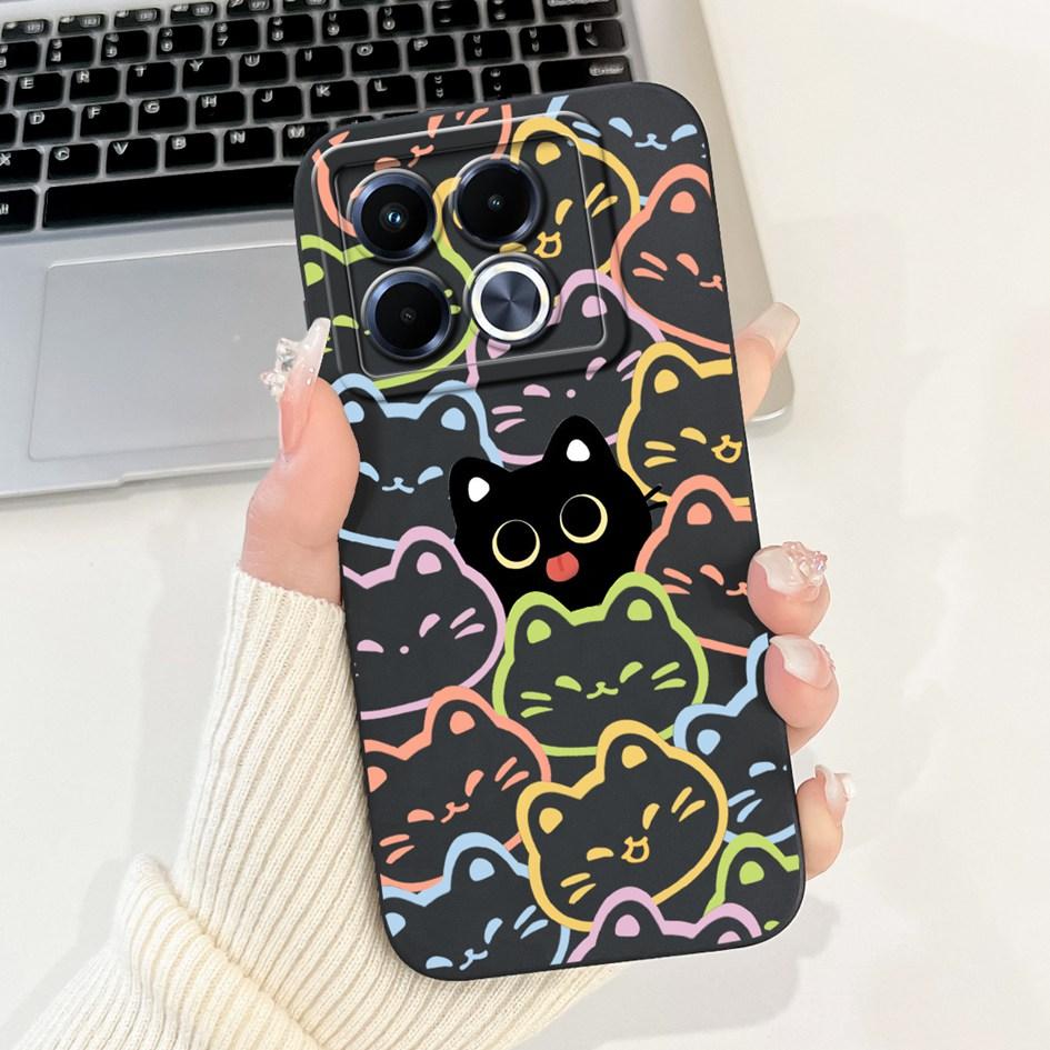For Infinix Note 40 5G Case Cartoon Rabbit Flower Anti Slip Bumper Soft Silicone Cover For Infinix Note40 X6852 X6851 Phone Case