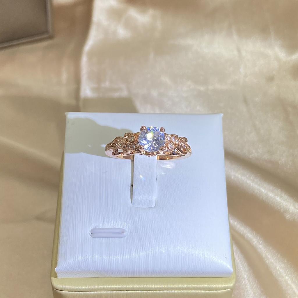 Европейская и американская мода принцесса обручальное кольцо из розового золота микро набор цирконов кольцо женские ювелирные изделия