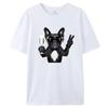 Men's Summer Bulldog Letter Print Luxury Short Sleeve T-shirt Summer Street Fashion T-Shirt