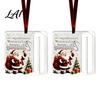 Acrylic Cash Holder Ornaments 2Pcs Christmas Hanging Decor Money Gift Ornament with Santa Claus Snowman Design Tree Pendant for Surprise Giving