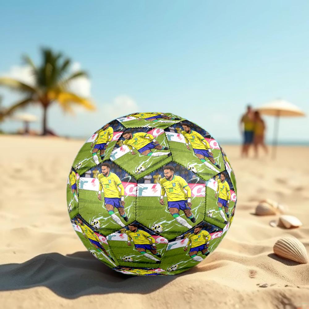 1pc Global Soccer Stars Size 5 Football Soccer Balls, Competition Sport Football Indoor And Outdoor Training Ball.Q702026