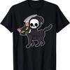 Death Rides A Black Cat Halloween Scary Apparel Item T-Shirt