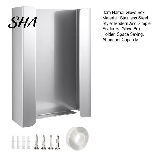Glove Box Holder Single Box, Durable Stainless Steel Holder, Wall Mountable Easy Installation Organizer, for Gloves Masks Paper Towels Rack