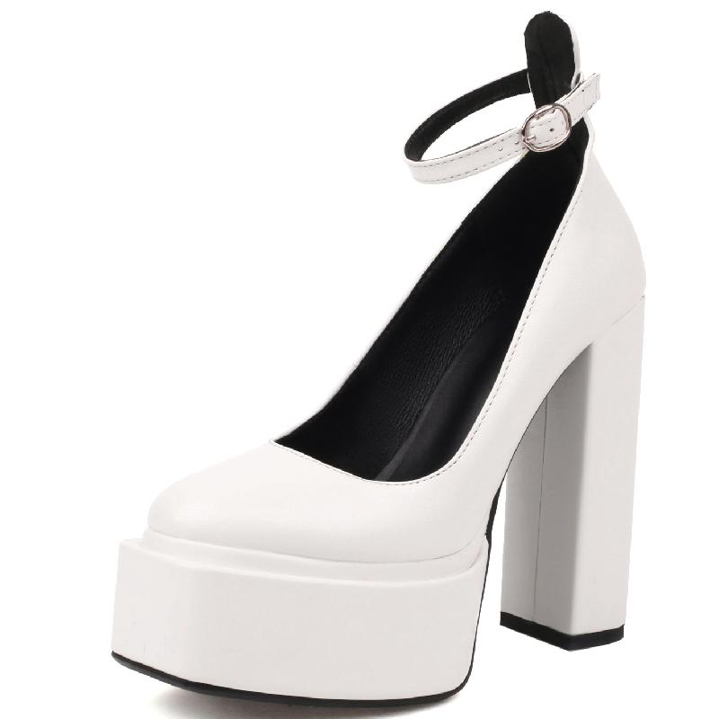 Туфли-лодочки на платформе с высоким каблуком, женские, с ремешком, черные, розовые, белые, женские, на каблуке, для вечеринок, свадеб, танцев, стриптиза, женские, большого размера