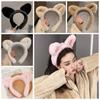 Cartoon Cat Ears Headband Wide Plush Hair Hoop Cute Plush Hairband  Makeup