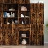 VidaXL Highboard Smoked Oak 50x42.5x185 Cm Engineered Wood, Sideboard, Cupboard, Side Cabinet, Cabinet, Cabinet of 3281459
