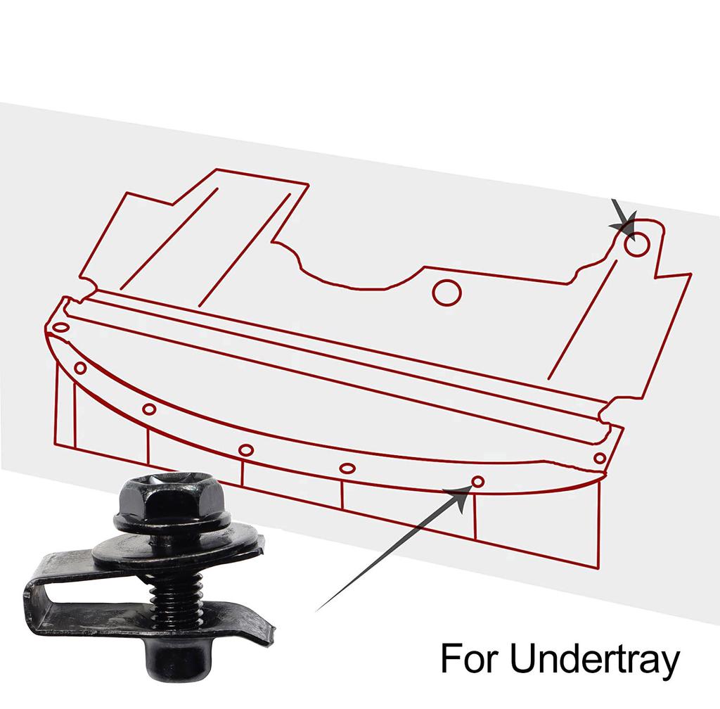 Кузов автомобиля Болты M6 Винты U-образные гайки Зажимы Крышка двигателя Капот Поддон Брызговик Бампер Брызговики Фиксатор подкрылка крыла