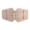 Elastic Skirt Canvas Sweater Dress Female PU Belt Cummerbunds Women Waistband Waist Belt