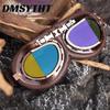 Windproof Retro Motorcycle Goggles Glasses Classic Goggles for Pilot Style Steampunk ATV Bike Copper Helmet