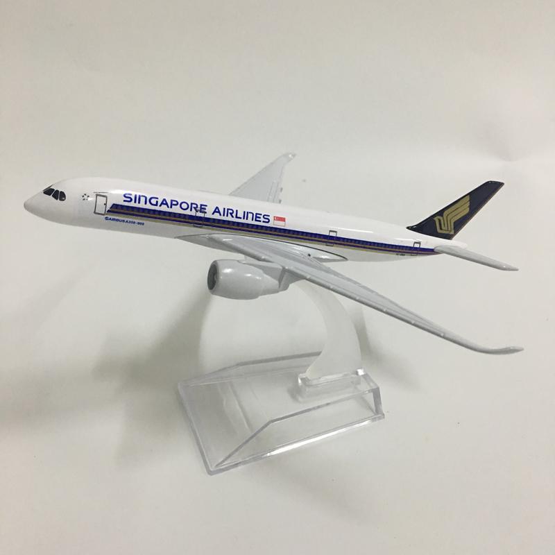 Джейсон Туту 16 см Модель самолета Singapore Airlines Airbus A350 Литой металл Масштаб 1/400