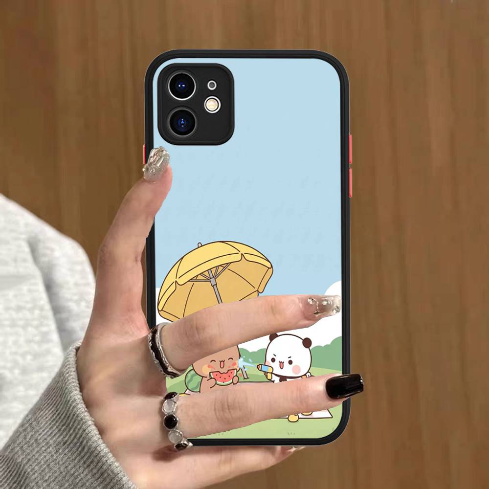 Чехол для телефона BuBu And DuDu для IPhone 11 12 13 14 15 16 Pro Plus X XS MAX Матовый бампер Ударопрочный чехол