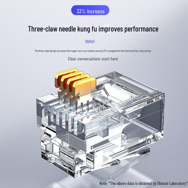 Shanze 2/4-жильный телефонный и факсимильный стационарный разъем, вилка 6P2C/4C, 4P4C
