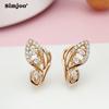 SIMJOO Rose Gold Earrings with Stylish Butterfly Zircon Earrings