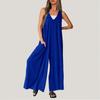 Women's Casual Summer Loose Jumpsuit Sleeveless Tank Top V Neck Wide Leg Jumpsuit Women's Work Wear Jumpsuit