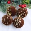 Colorful 6cm Christmas Balls Set Flocking DIY Crafts Christmas Hanging Balls Shatterproof Xmas Tree Pendants Party Favors