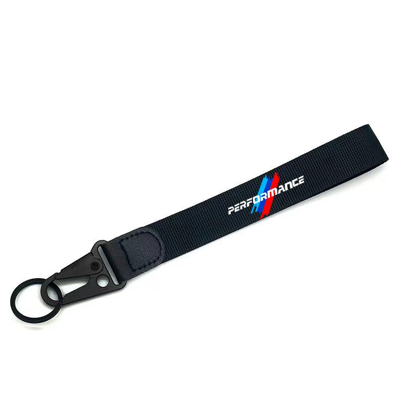 PDRI9 Car Styling Embroidery Nylon Keyring Anti-loss Keychain For BMW 1 2 3 4 5 Series X1 X3 X4 X5 X7 G20 G38 F20 F39 F48 E60 E36 E39
