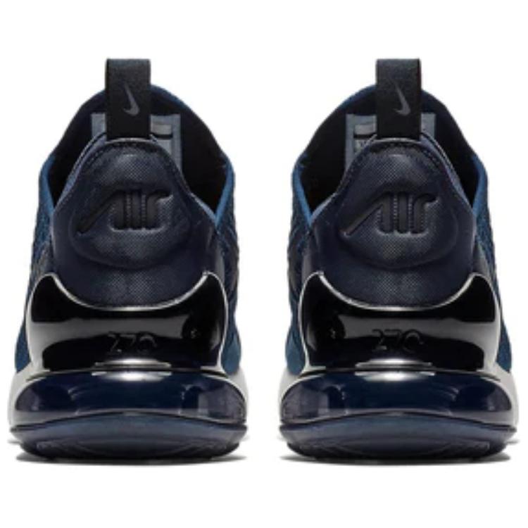 Nike Air Max 270 Классические Минималистичные Низкие Кроссовки для Повседневной Носки Детские Кроссовки Синие AJ7372-400