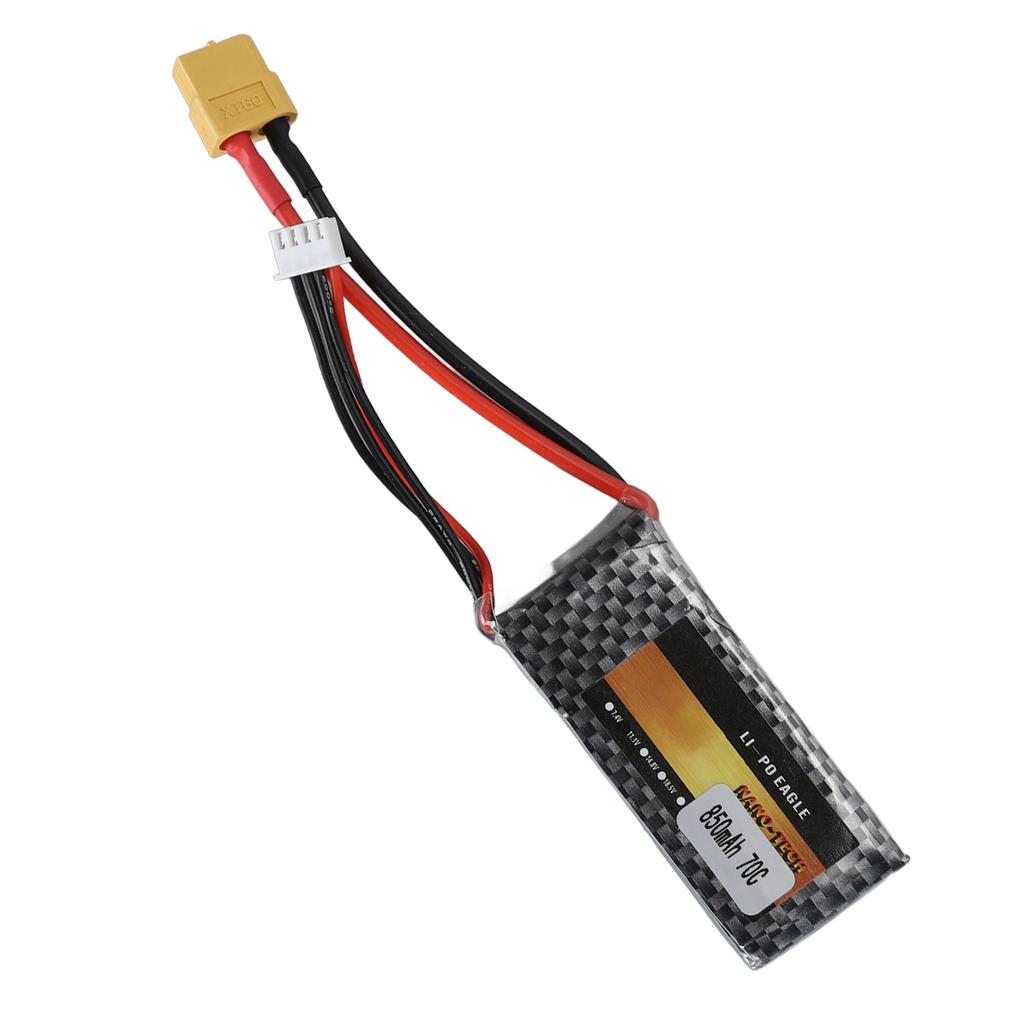 Drone Lithium Battery 11.1V 3S 850mah with XT60 Plug RC Remote Controlled Rechargeable for Quadcopte