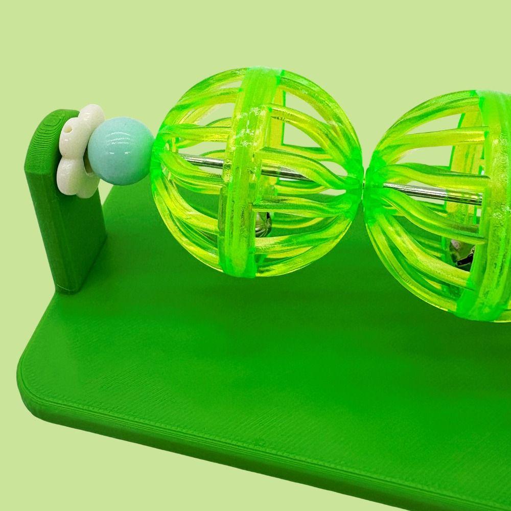 Interactive Rotating Bell Ball Boredom Relief Cage Enrichment Accessory Hamster Toy Guinea Pig