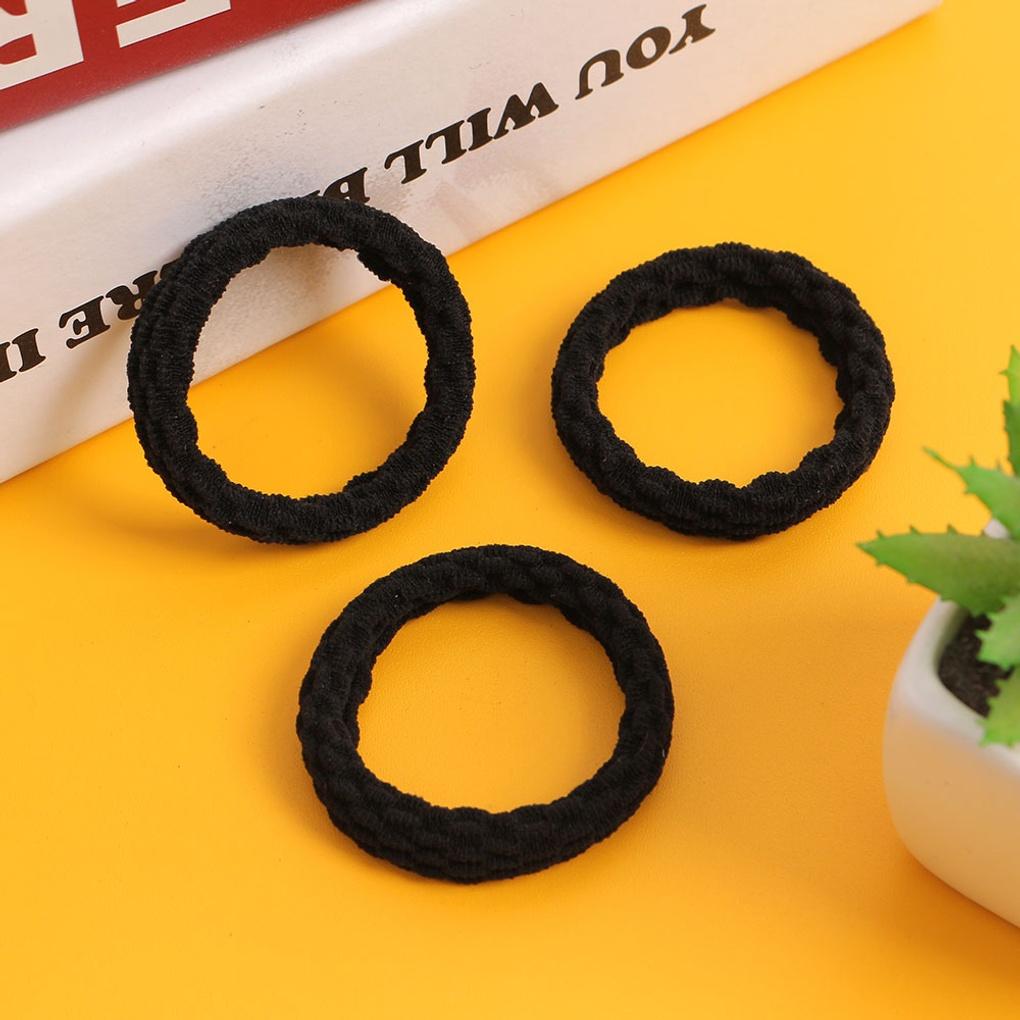 Женская резинка для волос, придающая объем, набор из 20 штук (черный) Ежедневная эластичная лента