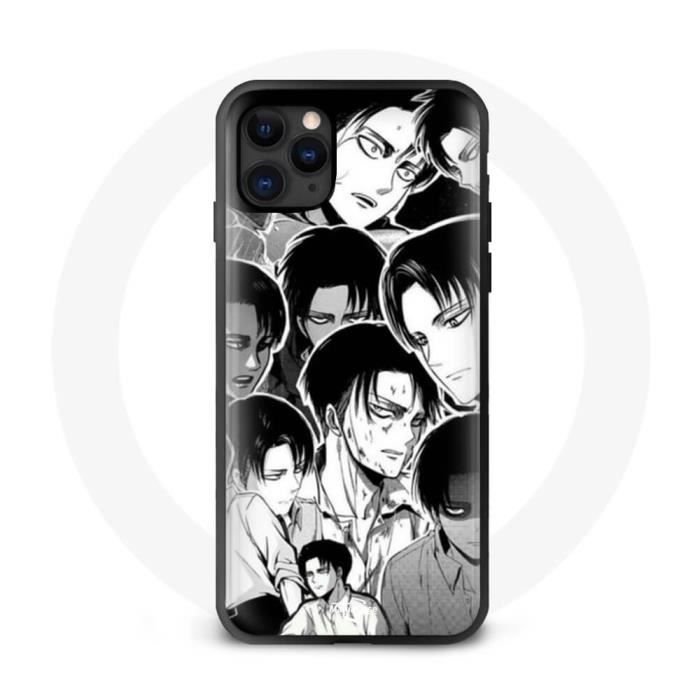 Coque Iphone 13 - Maniacase - Attack On Titan - Design Anime - Souple - Noir