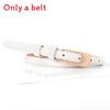 Color Solid Simple Gold Buckle Women Slim Waist Belt Casual And Versatile