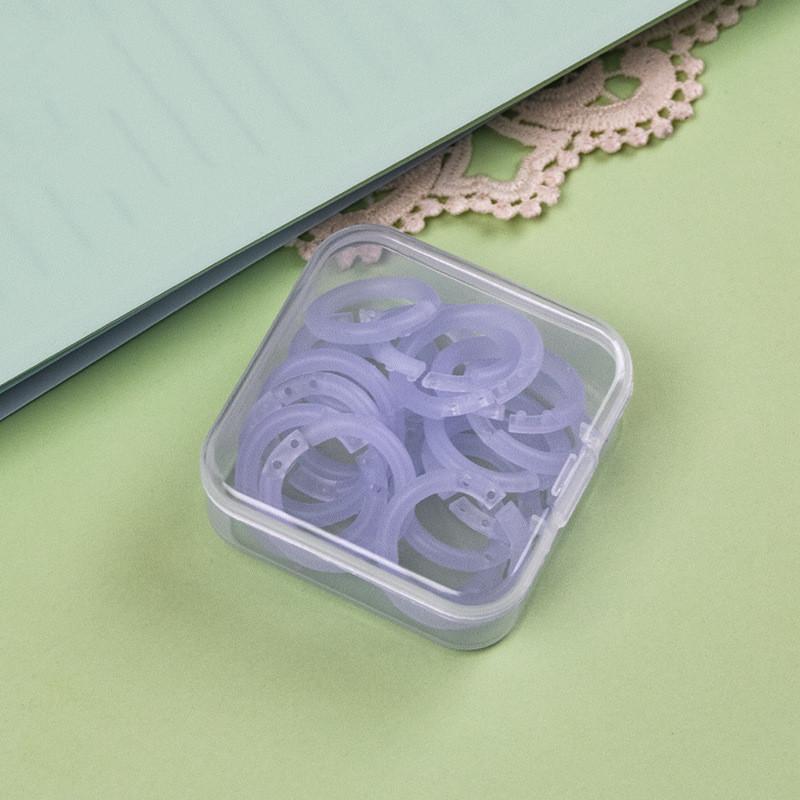 20Pcs 15mm Transparent Plastic Book Ring Loose Leaf Binder DIY Photo Album Circle Binding Clips Clamps Office Binding Supplies