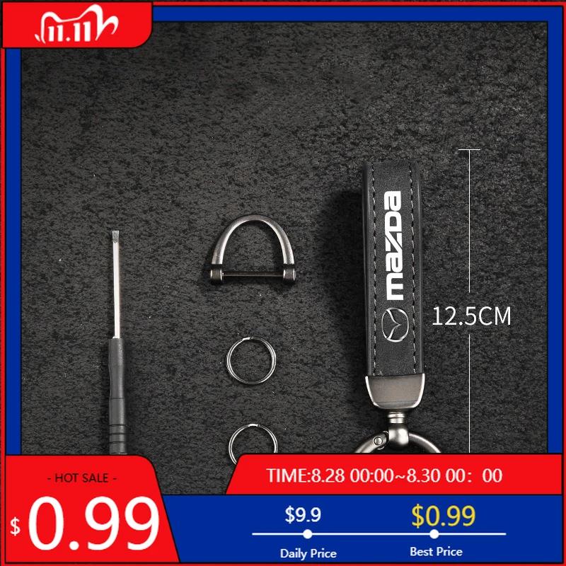 2025 Горячий Новый Женский Мужской Роскошный Брелок Для Ключей Автомобиля Замшевая Кожаная Автомобильная Брелок Для Mazda 3 6 Atenza Protege Cx9 Cx7 Cx5 Rx8 Rx7 Mx5 Speed