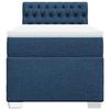 Cadre de lit avec matelas - Maison Exclusive - 80x200 cm - Tissu bleu amovible - Matelas 20 cm ressorts ensachés