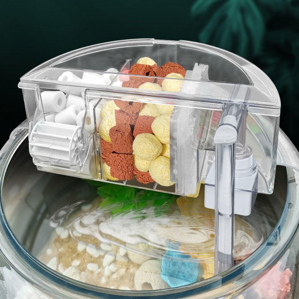 Прозрачный круглый фильтр для аквариума Бесшумный полукруглый фильтр-бокс Водопадный фильтр-бокс Главная