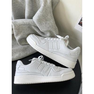 Туфли на платформе с круглым носком, белые, женские, весна 2024, новые, универсальные, студенческие, американские, повседневные, модные, спортивные, женские, для сноубординга