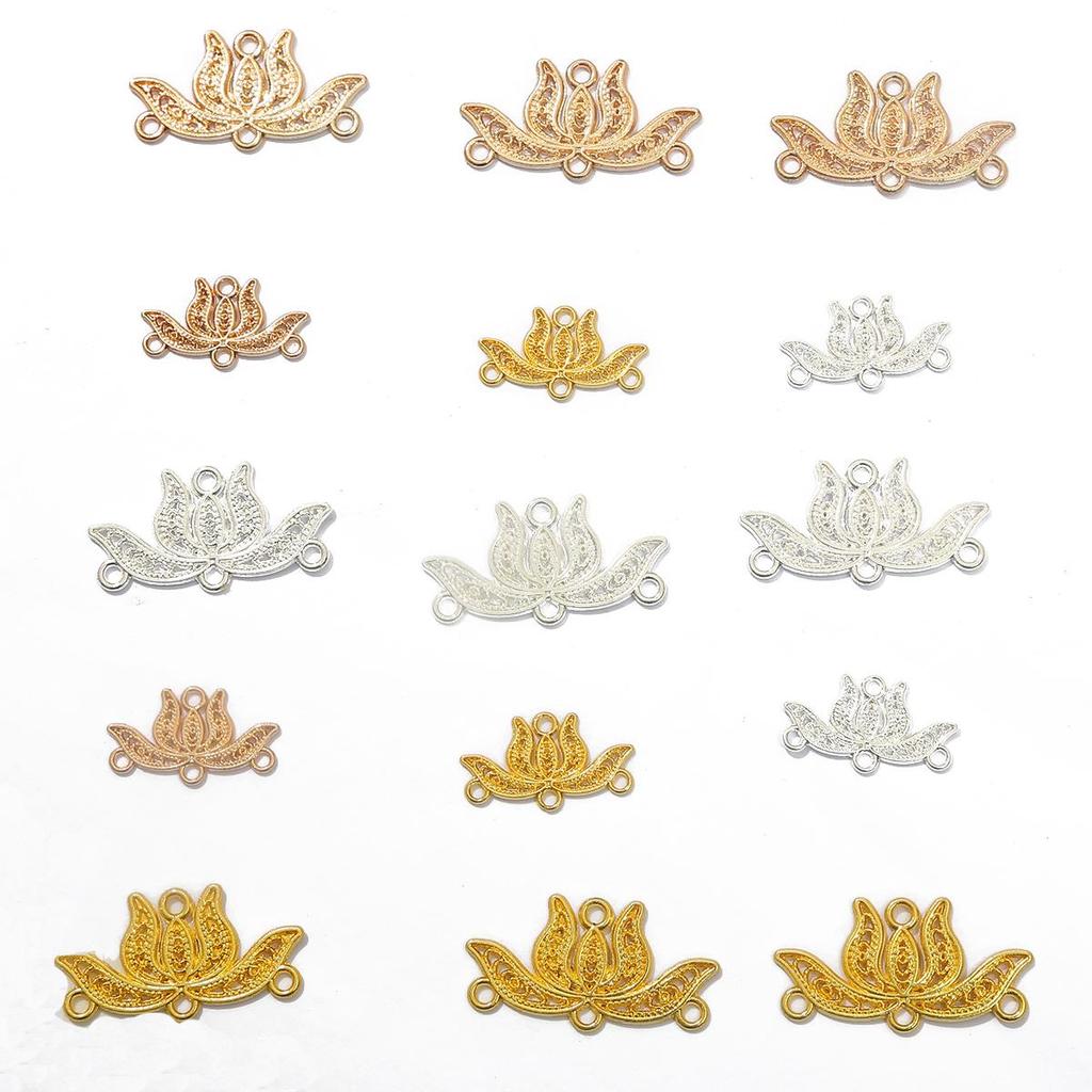 5/10 шт. металлический сплав лотос разъем подвески кулон DIY ювелирные изделия аксессуары