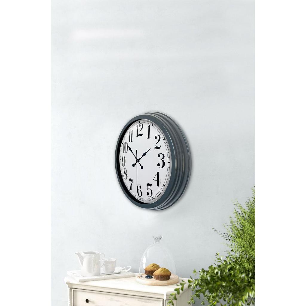Металлические настенные часы с большими цифрами 40 см