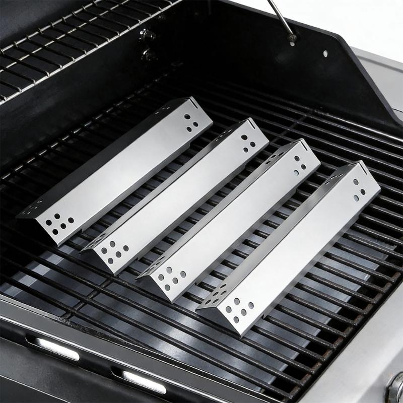 5Pcs Grill Heat Tent Plates Stainless Steel Heat Plate Replacement for DGH474CRP Grill Repair Parts 70-02-412 Heat Tents