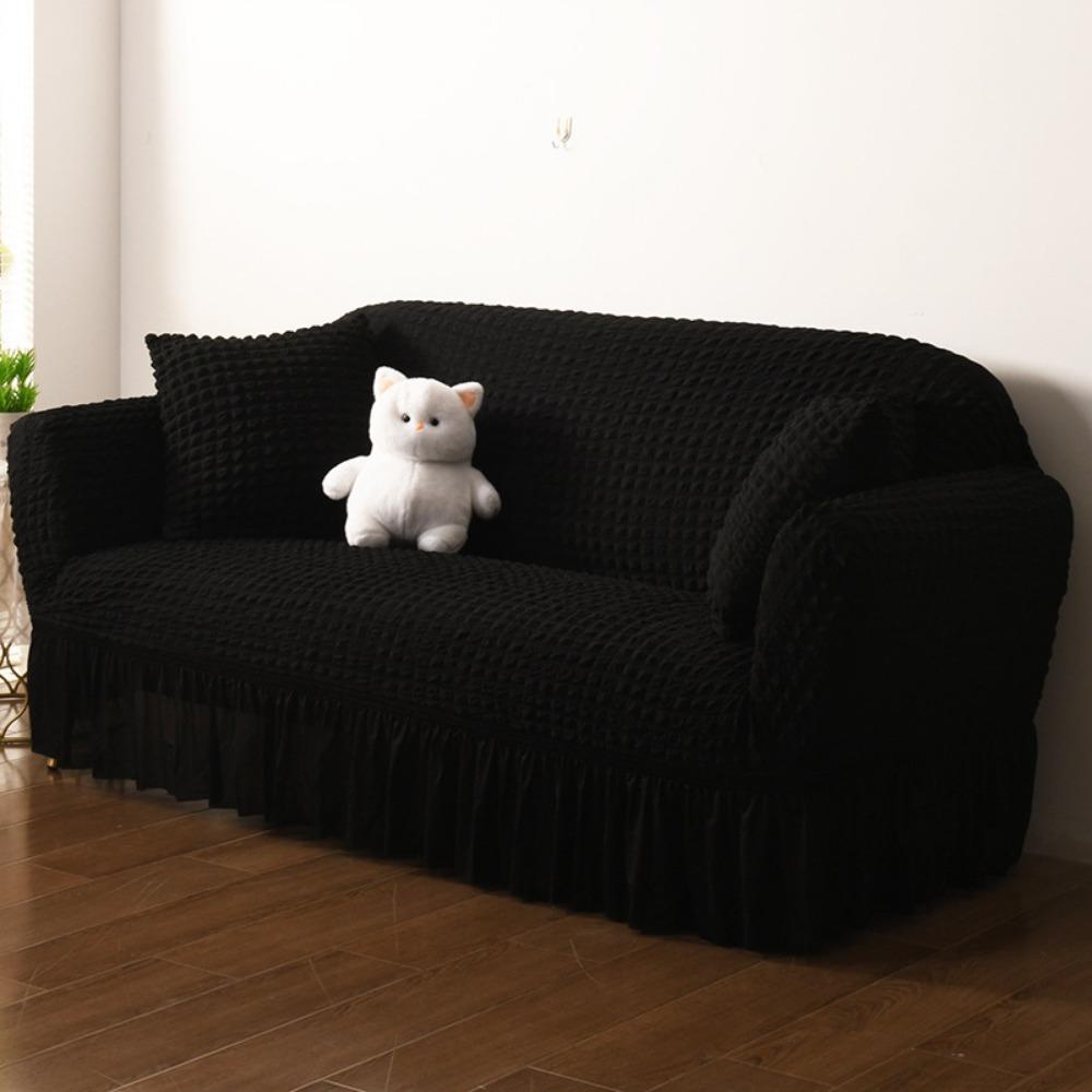 Плотный эластичный кружевной чехол на диван из пузырчатой марли, накидка на диван, нескользящий, с полным покрытием